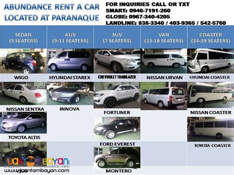 cheap rental cars paranaque